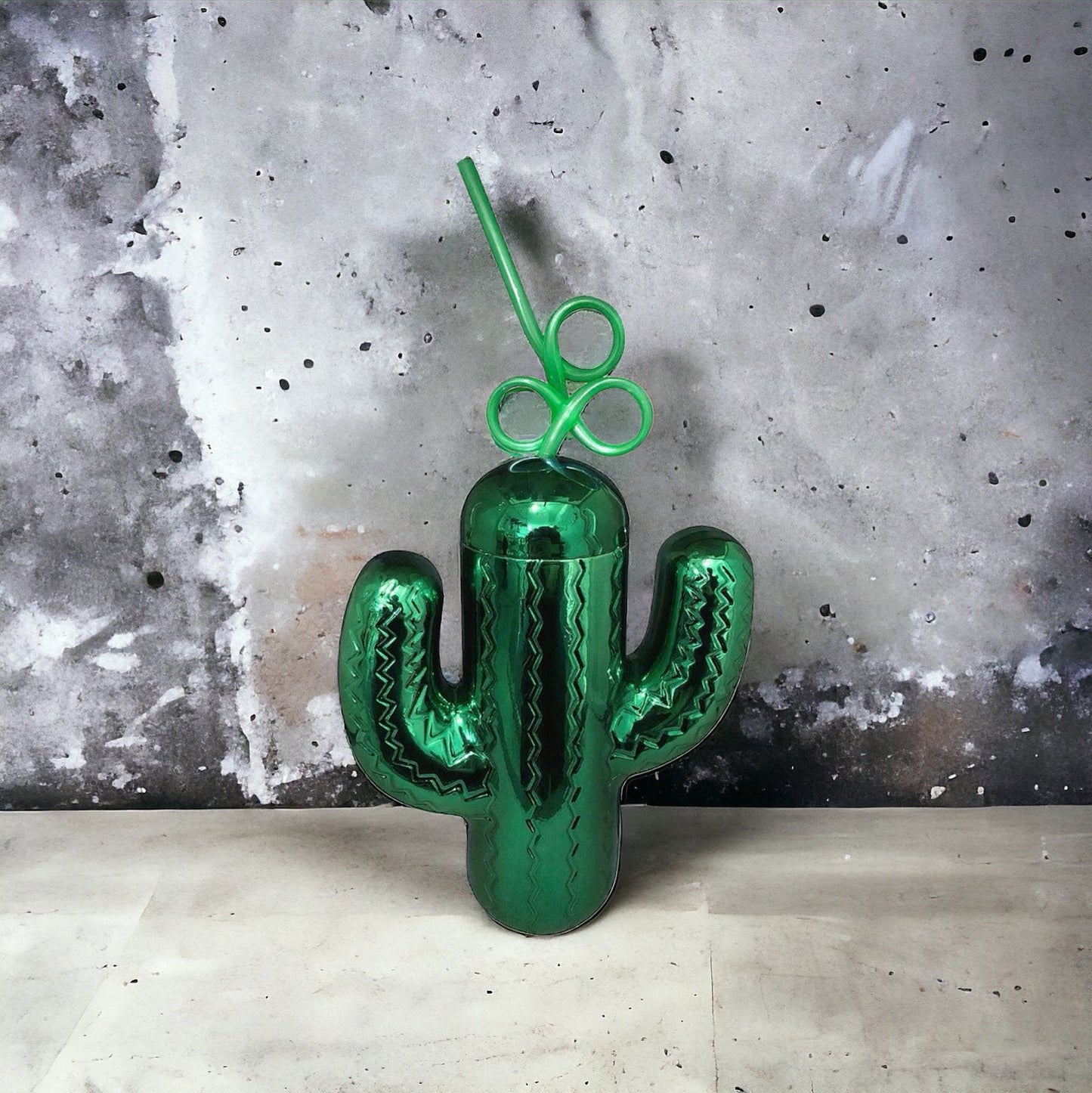 Electroplated Cactus Cup - 19oz Metallic Green Party Cup with Crazy ...