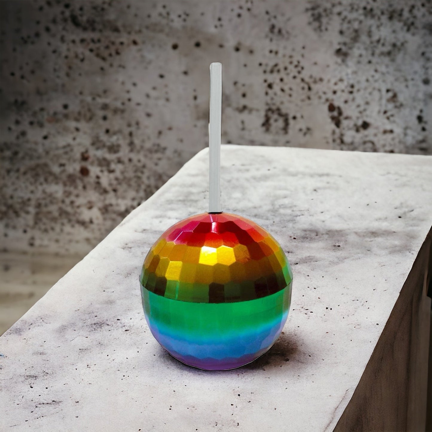 Rainbow Disco Ball Cup