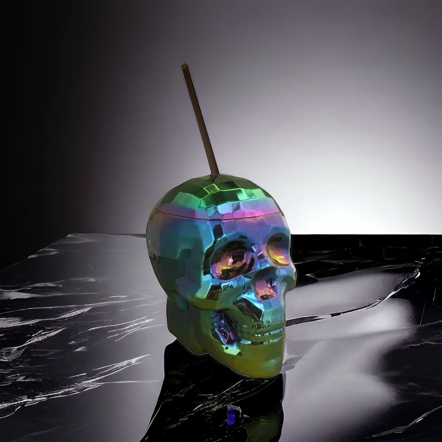 Oil-Slick Skull Cup