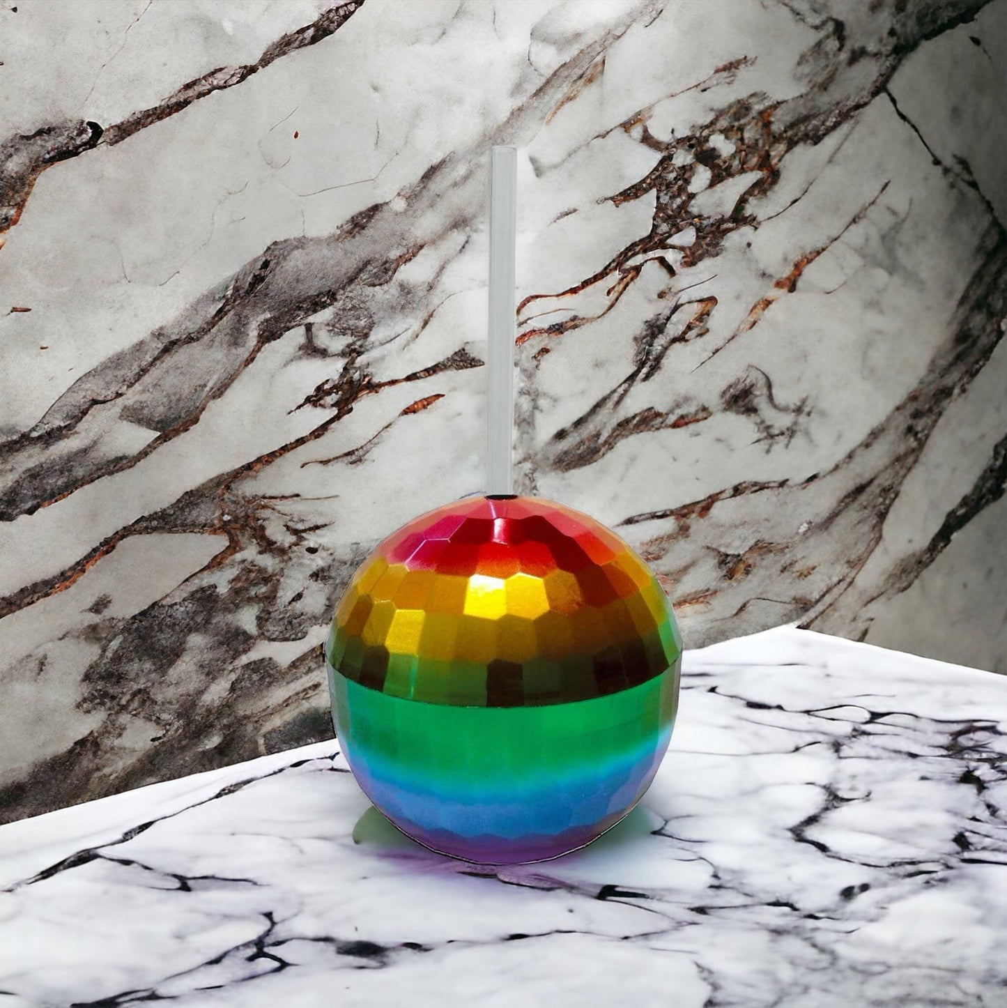 Rainbow Disco Ball Cup