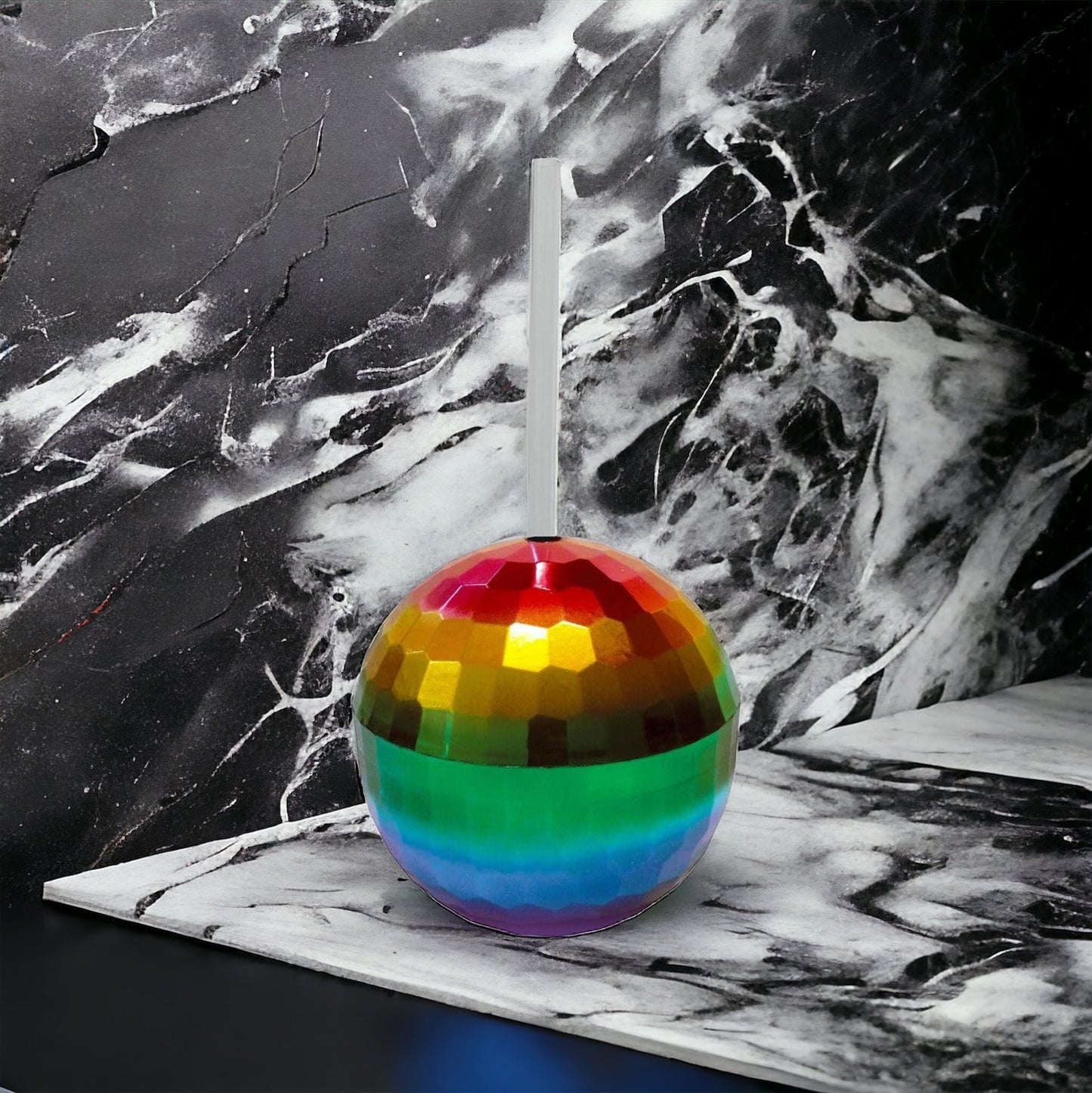 Rainbow Disco Ball Cup