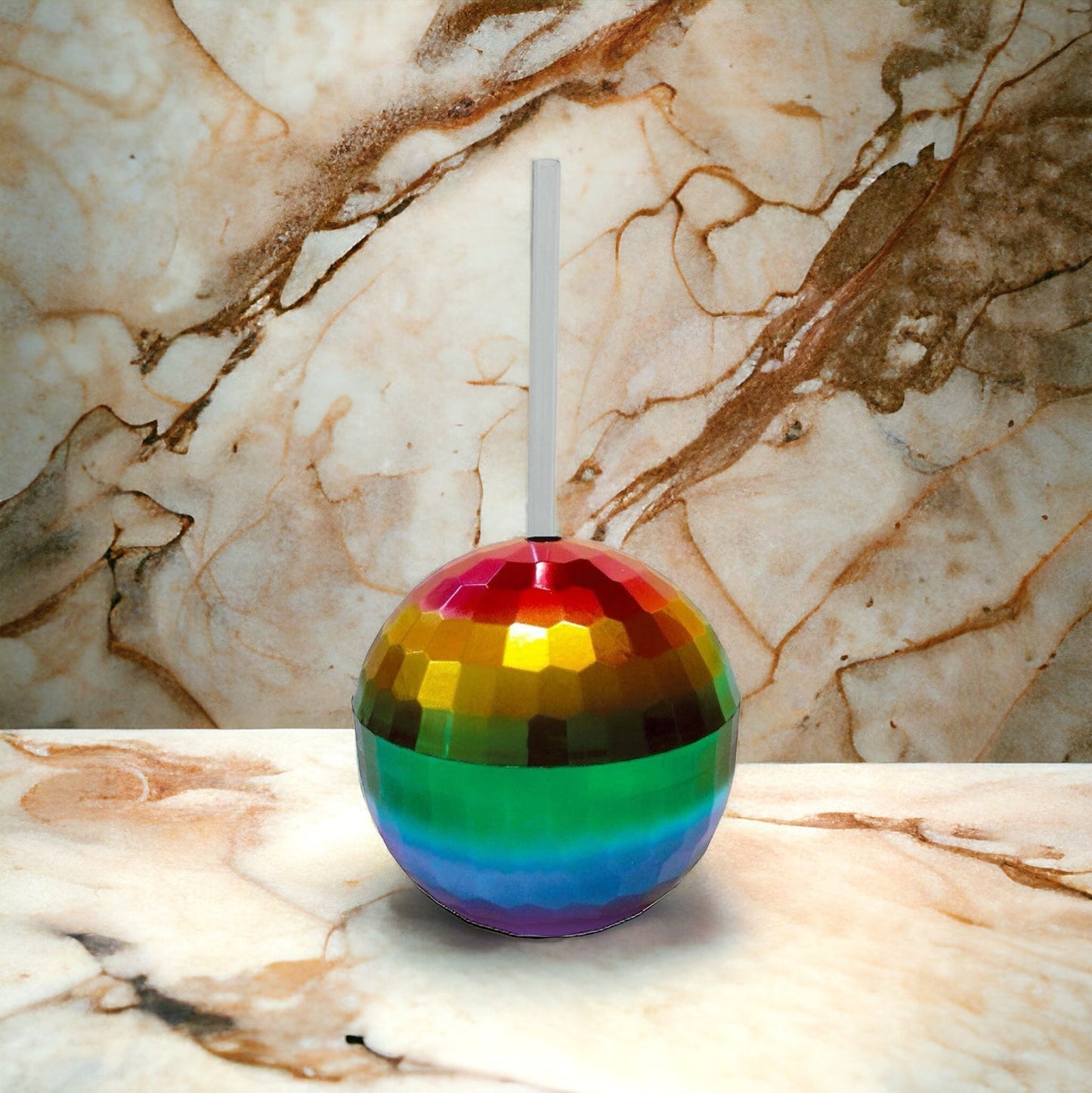 Rainbow Disco Ball Cup