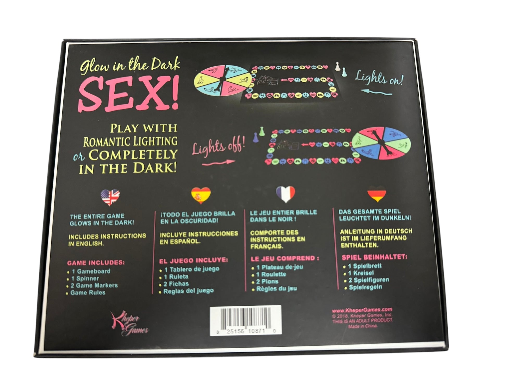 Kheper Games Glow in the dark board game. Best couples game. Best romance game. Best Sex game 